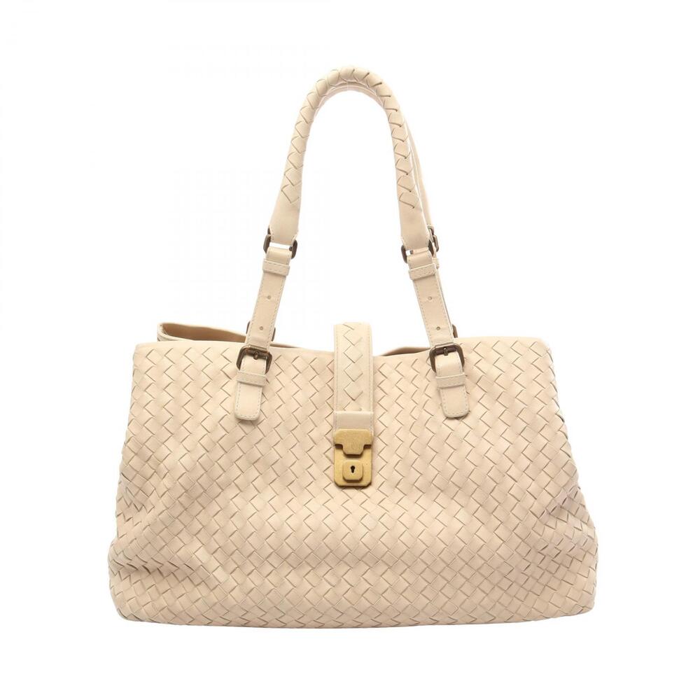 Bottega Veneta Intrecciato Tote Bag Leather Beige Tan
